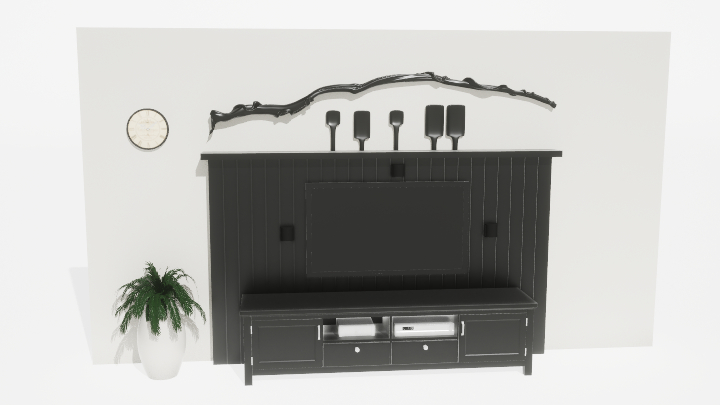 渲染模型_电视墙238