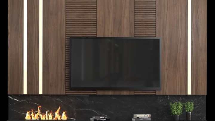 渲染模型_电视墙247