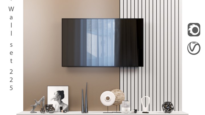 渲染模型_电视墙272