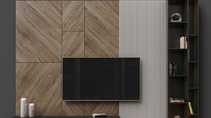 渲染模型_电视墙281