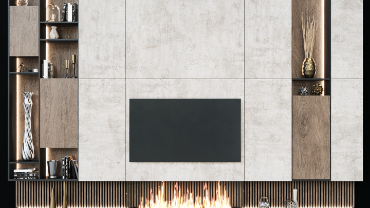 渲染模型_电视墙284