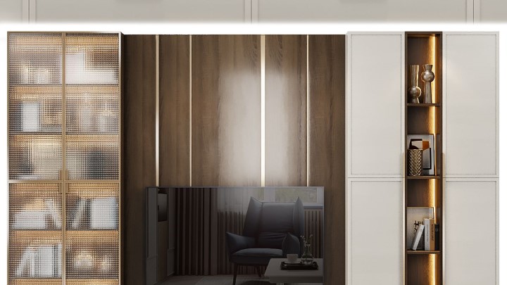 渲染模型_电视墙286