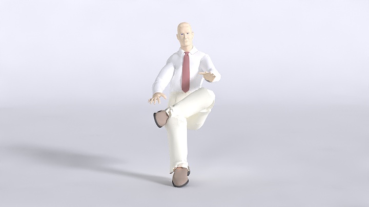 渲染模型_男人坐姿003