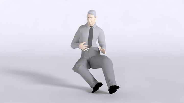 渲染模型_男人坐姿004