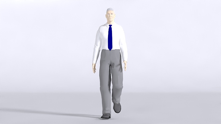 渲染模型_男人走路023