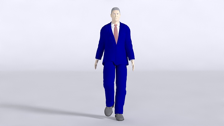 渲染模型_男人走路028