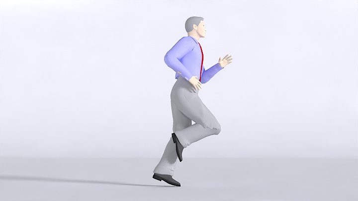 渲染模型_男人跑步008