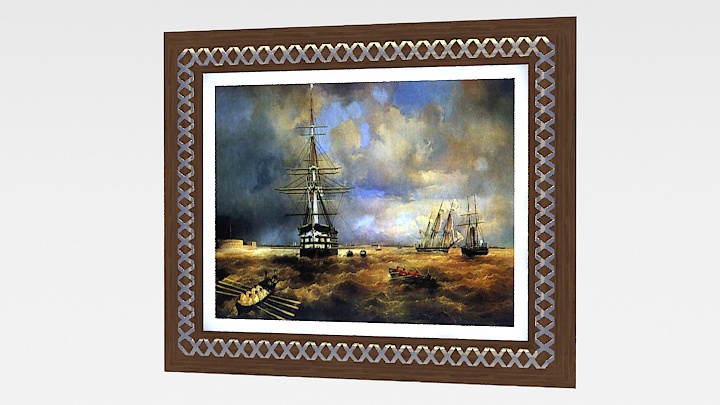 渲染模型_画框挂画010