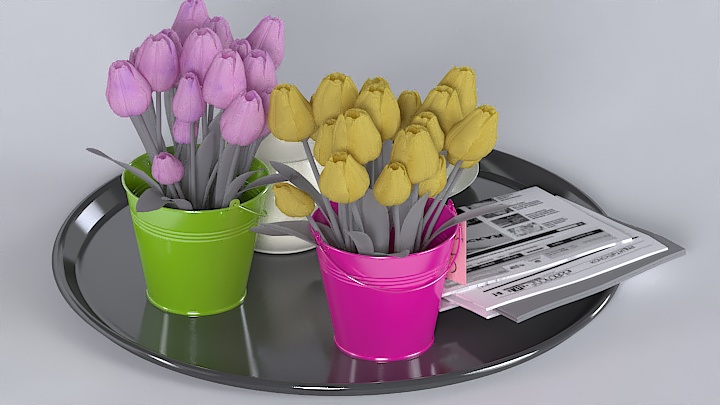 渲染模型_盆栽572