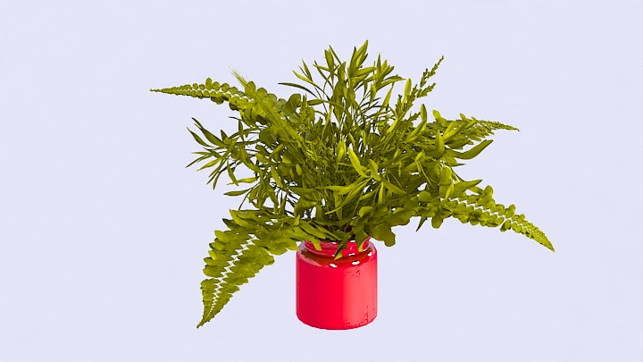 渲染模型_盆栽590