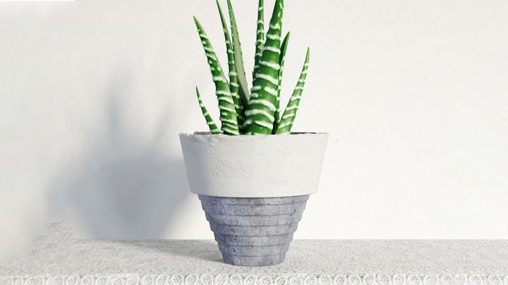 渲染模型_盆栽装饰020