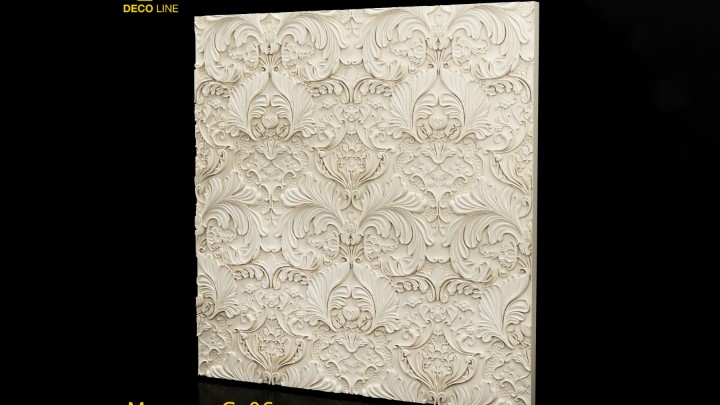 渲染模型_石膏墙面装饰001