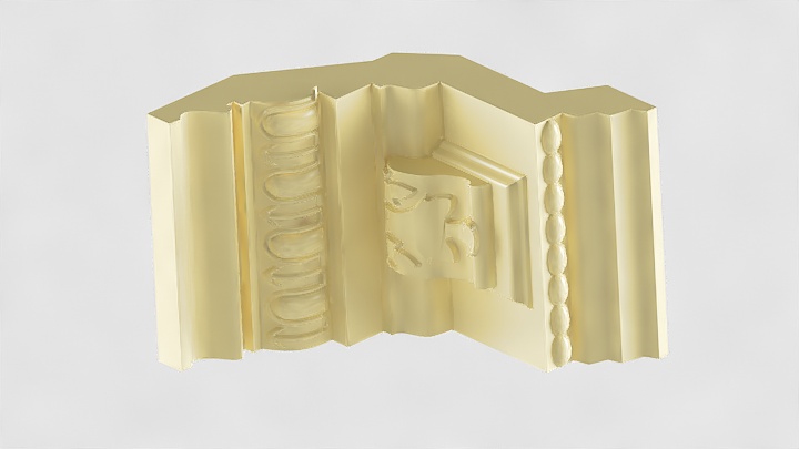 渲染模型_石膏边角线040