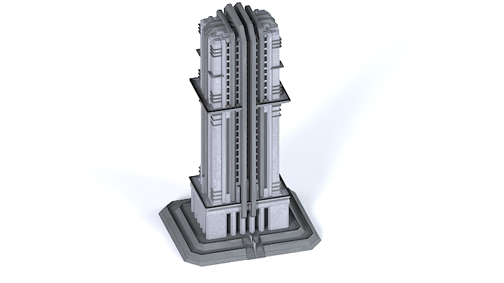渲染模型_科幻建筑003