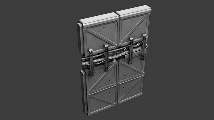渲染模型_科幻机舱部件058