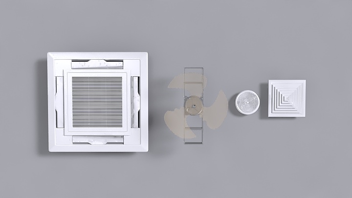 渲染模型_空调出风口001