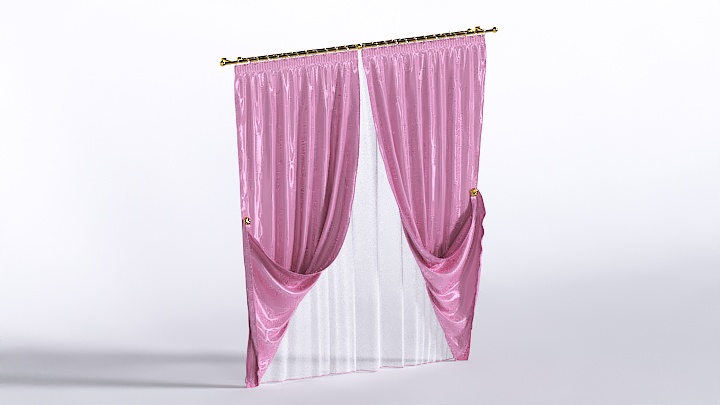 渲染模型_窗帘577