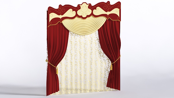 渲染模型_窗帘578