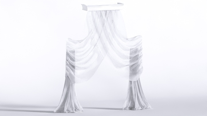 渲染模型_窗帘579