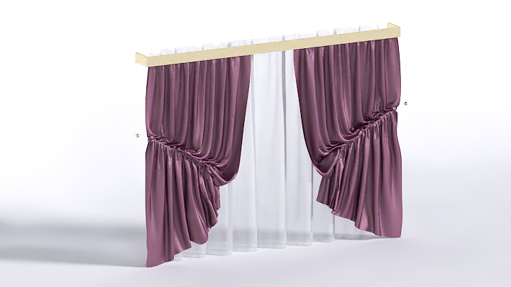 渲染模型_窗帘602