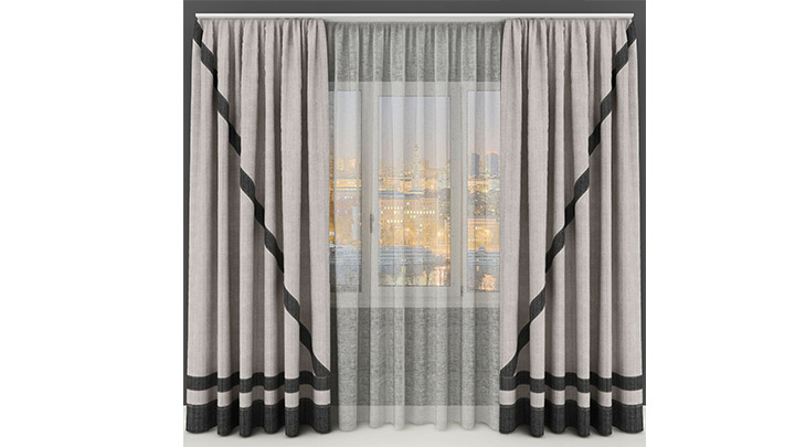 渲染模型_窗帘630