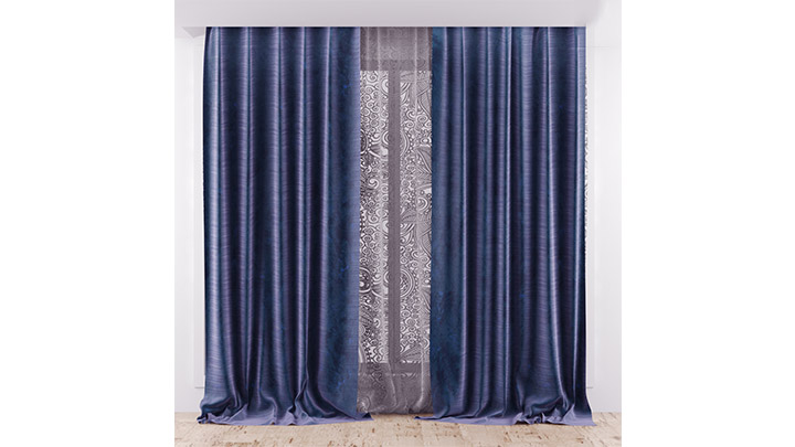 渲染模型_窗帘642