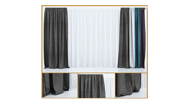 渲染模型_窗帘675