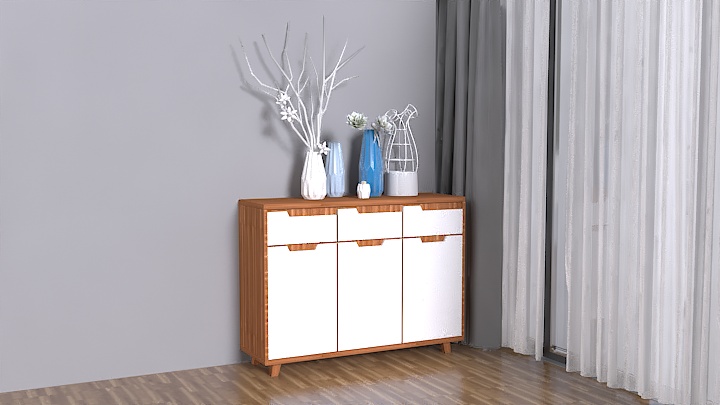 渲染模型_窗帘和储物柜001