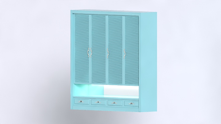 渲染模型_简欧衣柜005