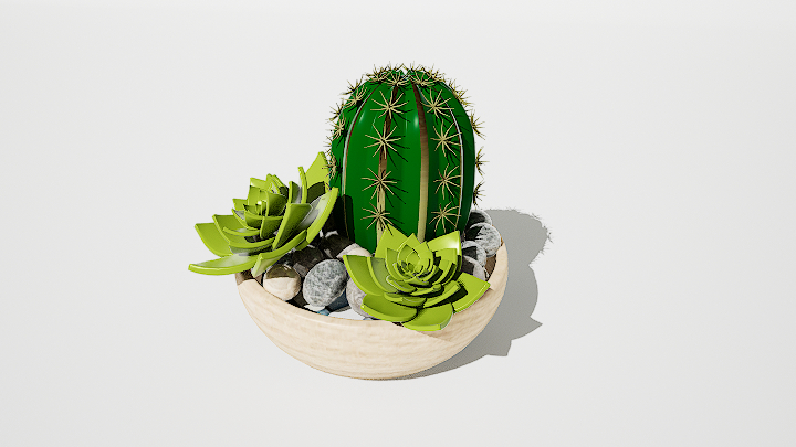 渲染模型_绿植盆栽010