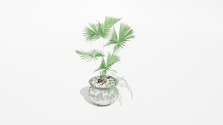 渲染模型_绿植盆栽354