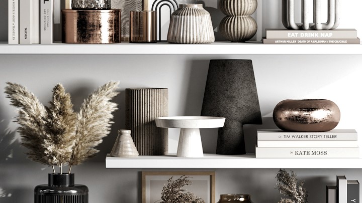 渲染模型_置物架装饰品005