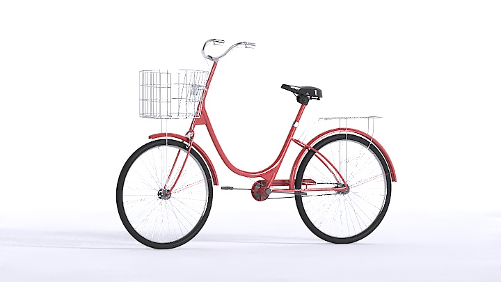 渲染模型_自行车030