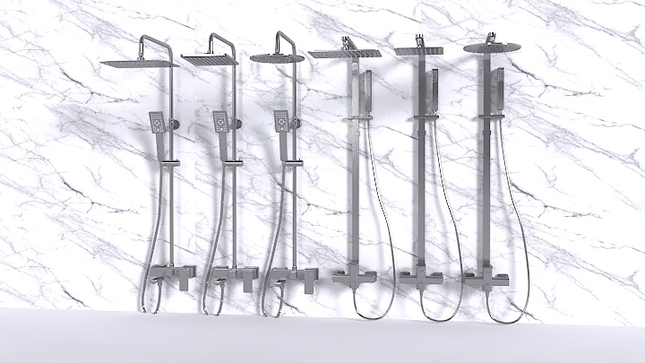 渲染模型_花洒064