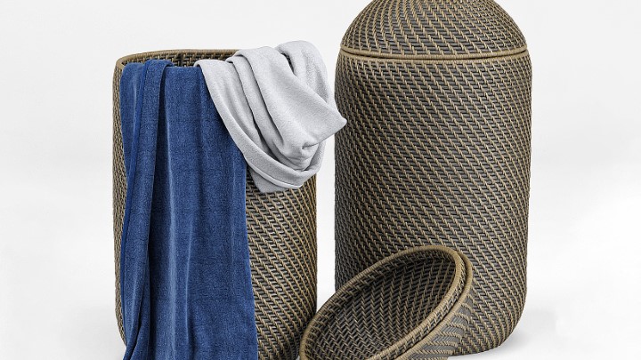 渲染模型_藤编高脚篮001