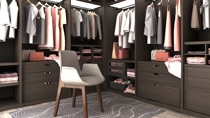 渲染模型_衣柜157