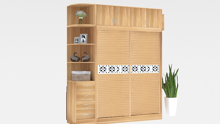 渲染模型_衣柜163