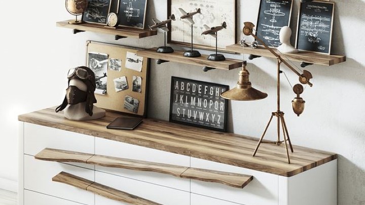 渲染模型_装饰品展示柜001