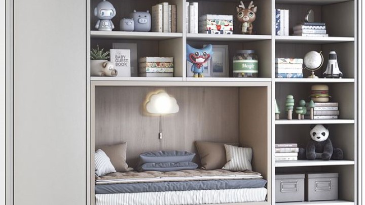 渲染模型_装饰品展示柜003