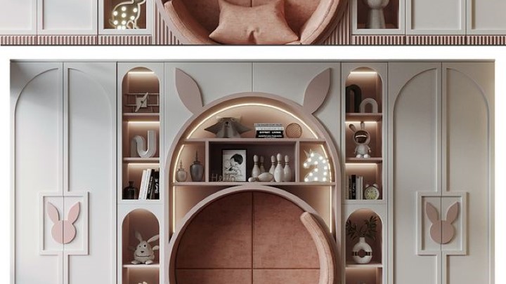 渲染模型_装饰墙面组合001