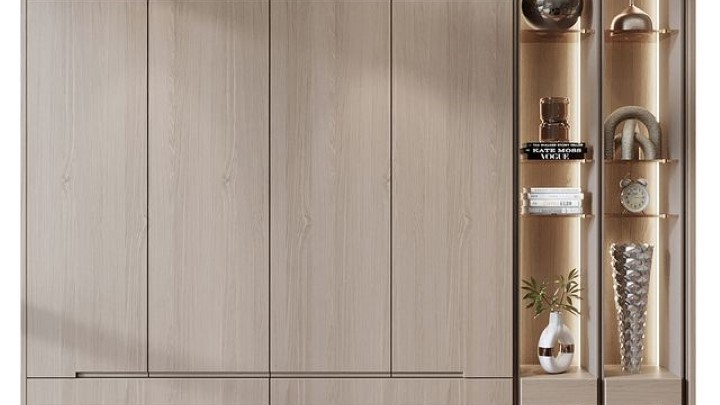 渲染模型_装饰摆件柜007