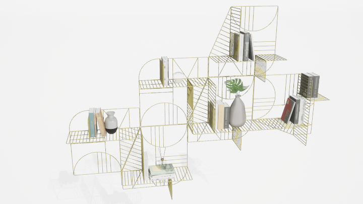 渲染模型_装饰架子015