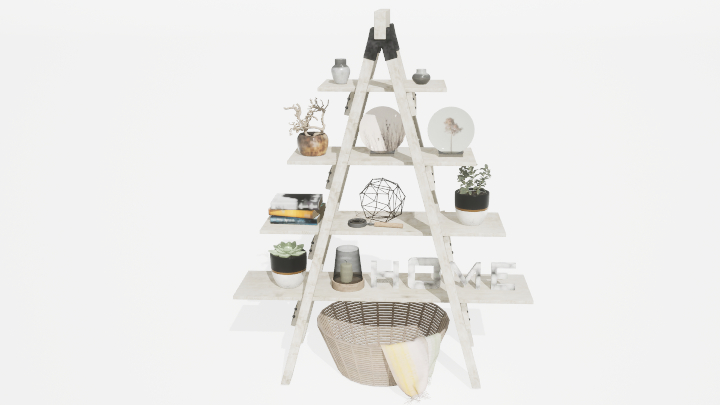 渲染模型_装饰架子018