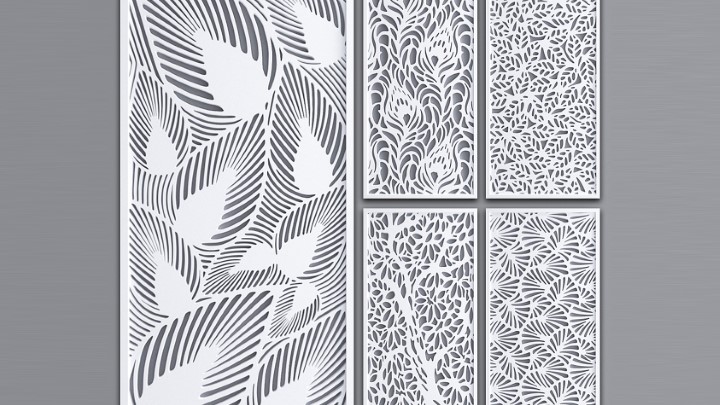 渲染模型_装饰隔板001