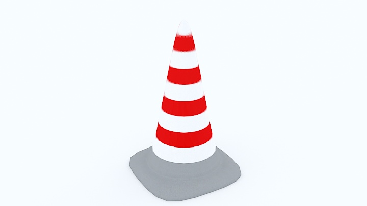 渲染模型_路障014