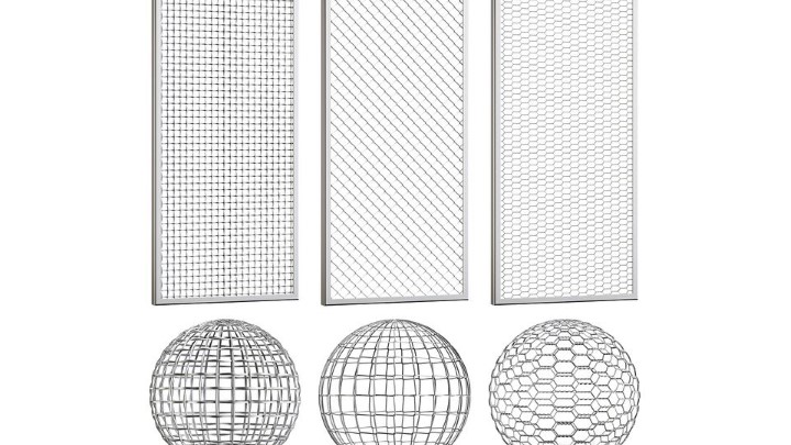 渲染模型_金属丝网套装001