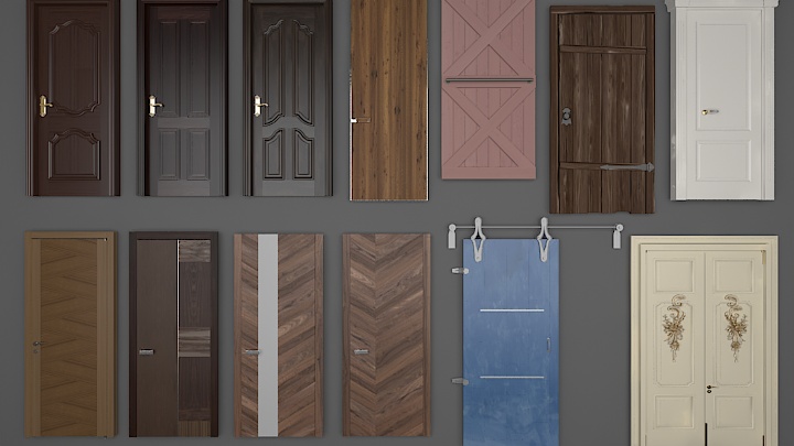 渲染模型_门1037