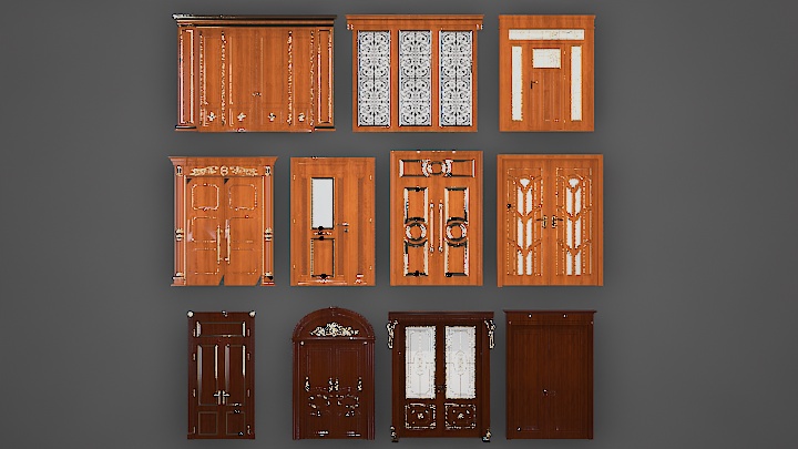 渲染模型_门1040