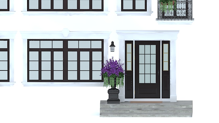 渲染模型_门1078