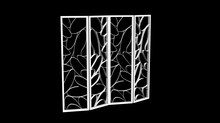 渲染模型_雕花隔断010